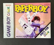 Paperboy Manual Instruction Booklet for Nintendo Game Boy Color