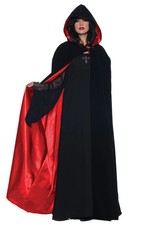 Brand New 63" Deluxe Velvet  Satin Cape Adult Costume Accessory Red 
