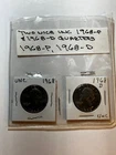 1968-P & 1968-D WASHINGTON QUARTERS,  UNC.