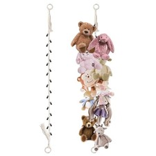 80" Hanging Stuffed Animal Storage Chain, Cotton Stuffed Animal 1 Pack Beige