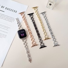 For Apple Watch Series 10 9 8 7 6 SE Ultra Slim Bling Chain Watch Band Bracelet