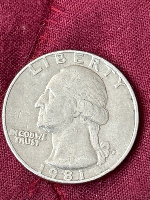 1981 P Washington Quarter-RIM ERROR ON OBVERSE-DDR-MUST SEE!  