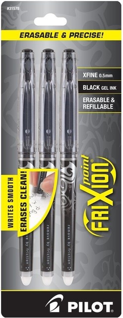 Pilot frixion erasable Gel 0.5mm blk 31578 (072838315786)