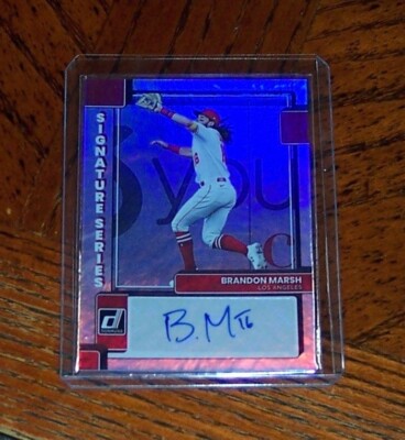 2022 Donruss Baseball BRANDON MARSH Signature Series Auto #SS-BM