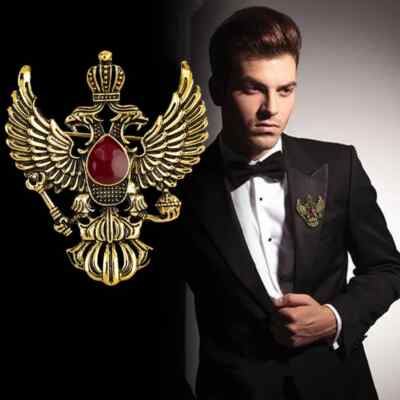 Royal Eagle Badge Punk BroochLapel Pin   Elegant Men s Brooch Thanksgiving Gift