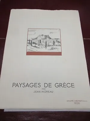 Acheter JEAN MOREAU PAYSAGES DE GRECE 1936 SERIE 10 Lithographies LEMATTE ET BOINOT HC