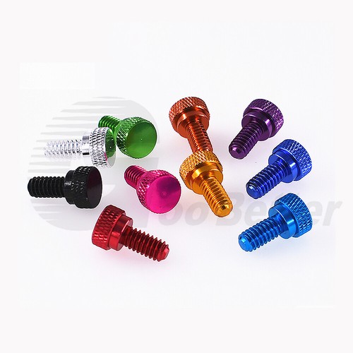 1/4" UNC Flat Knurled Thumb Shoulder Screw 3/8"-5/8" Bolts Alu Anodised 10 Color - Picture 5 of 11