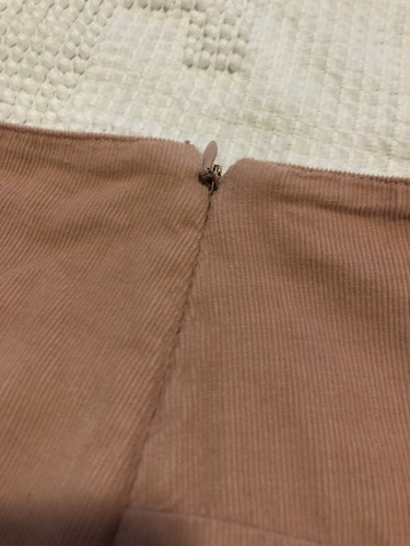 AMERICAN EAGLE OUTFITTERS velluto a coste a strati con volant taglia 0 donna rosa polvere - Foto 4 di 6