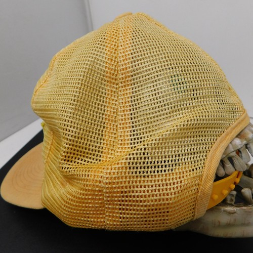 VTG Enjoy BEEF Often All Mesh Trucker Hat Yellow Snap Back - Picture 5 of 11
