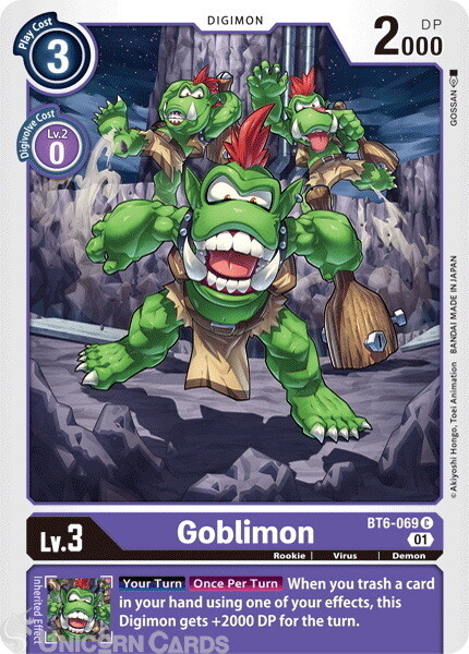BT6-069 Goblimon Common Mint Digimon Card