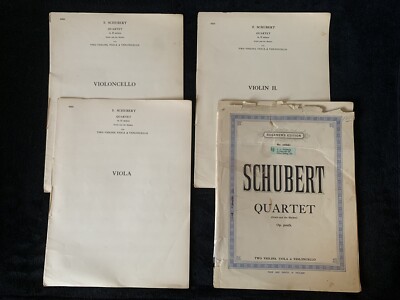 Schubert String Quartet D minor Death & Maiden ALL 4 BOOKS 2 Violins Cello Viola
