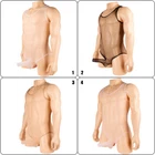 Mens Ultra Thin Sheer Mesh Playsuit Sheath Bodystockings Tights Sissy Underwear