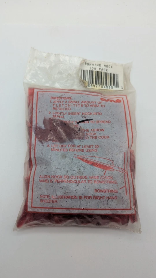 1 Paquete De 100 Bohning Arrow Nocks DE COLECCIÓN STOCK ANTIGUO LEER LOOK TIRO CON ARCO ELIGE COLOR Foto 2 de 2
