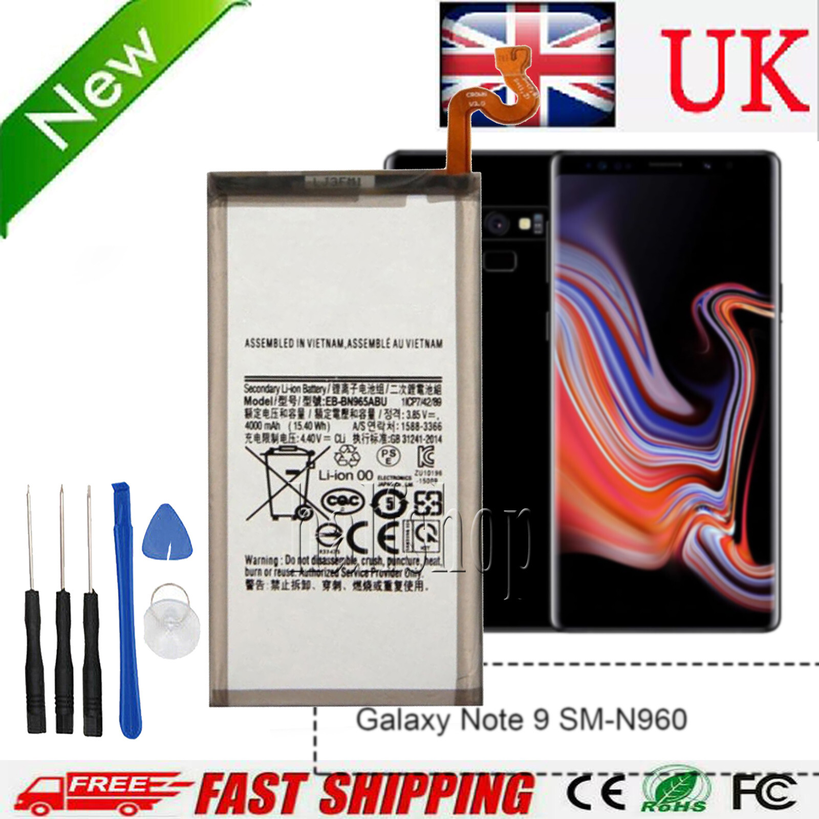 Battery For Samsung Galaxy Note 9 N960 EB-BN965ABU Replacement Internal Battery