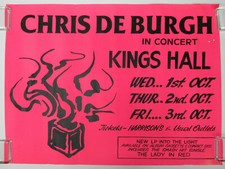 CHRIS DE BURGH Kings Hall BELFAST Northern Ireland 1986 CONCERT POSTER VG+
