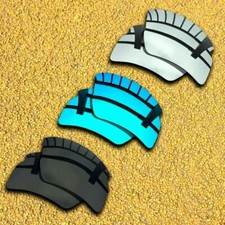 3 Pairs Polarized Lens Replacement for-Oakley Flak 2.0 XL-Black Silver Ice Blue