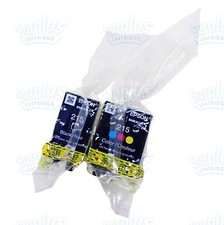2pk Genuine Epson 215 Black  Color Ink T215 WorkForce WF100 NOT Initial 