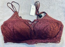Aerie Real Power Wireless Push Up Joy Lace Bra -- 32D ROYAL BERRY