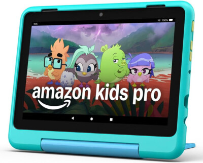 Amazon Fire HD  8 Kids Pro-Tablet 2024  Blaugrün 32 GB 8 Zoll + Schutzfolie