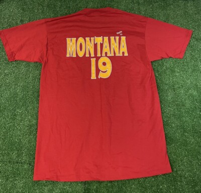 Vintage 90's Kansas City Chiefs Joe Montana Jerzees T Shirt Size L