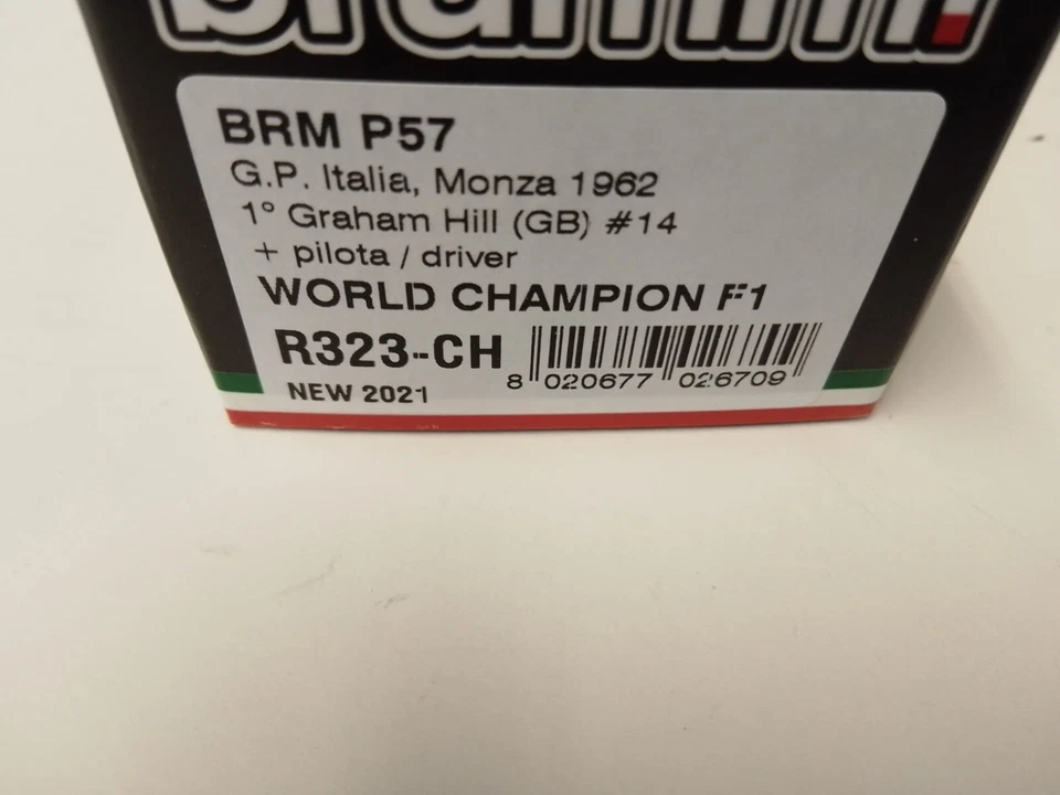 Brumm BRM P57 #14 Graham Hill World Champion 1962 Italia Monza 1/43 R323-CHWC - Immagine 4 di 4