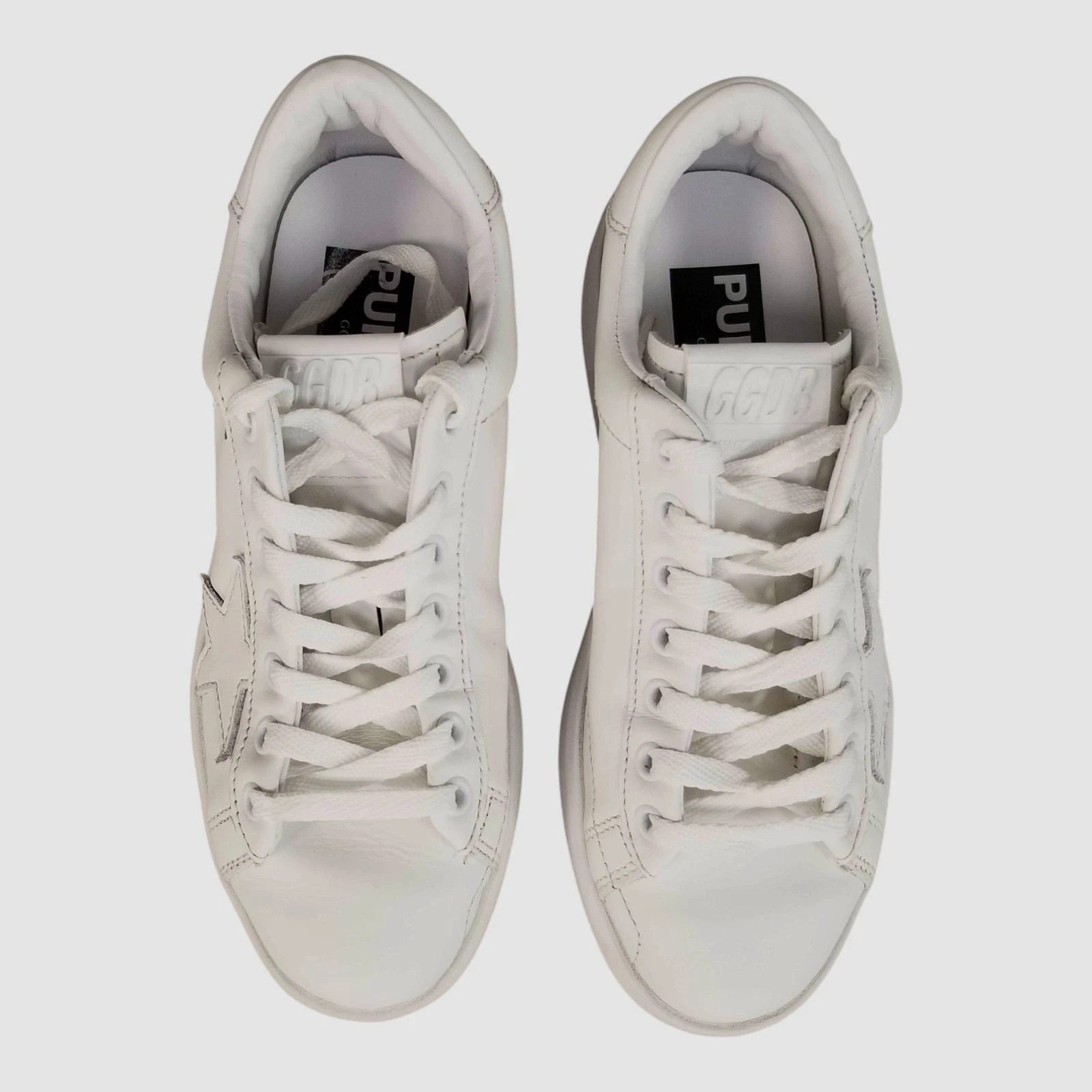 GOLDEN GOOSE Gol Goose scarpe sneakers basse stringate donna bianche pura stella taglia 36