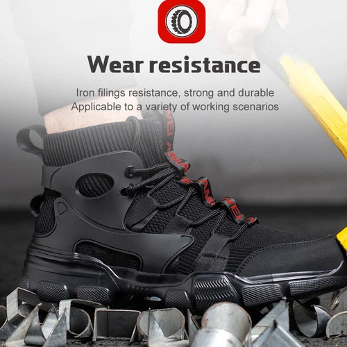 Herren Sicherheitsschuhe Stahlkappe Laufschuhe rutschfest verschleißfest Anti-Punktion - Bild 7 von 32