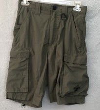 Boy Scouts Of America Cargo Shorts Adult Extra Small Green Nylon Uniform W/pouch