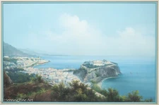 Beautiful Emmanuel Meuris Monte Carlo France Coastal Landscape Painting, Fine!