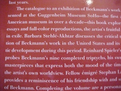 MAX BECKMANN IN EXILE, 1996 GUGGENHEIM EXHIBIT CATALOG | eBay