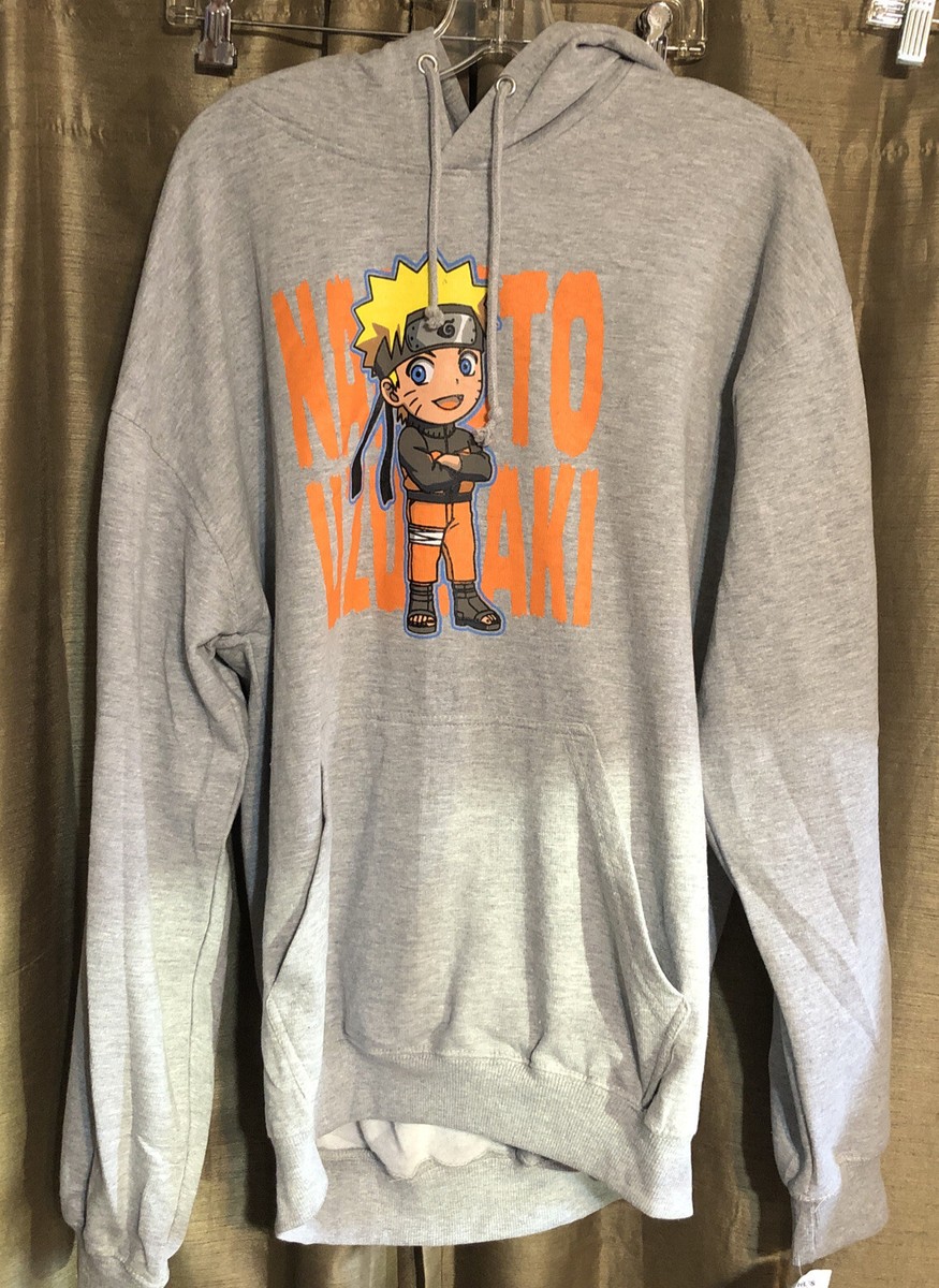 Naruto Shippuden Men's Nauruto Uzumaki Character Hoodie Sweatshirt