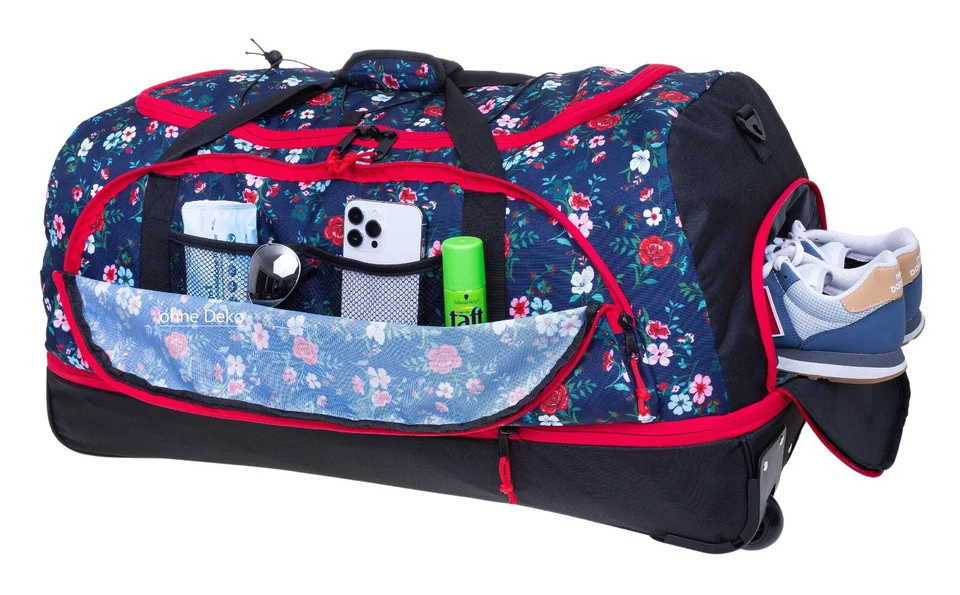 Reisetasche Trolley Damen Mädchen Elephant Cruiser groß 13025 Flower Blau +g - Bild 4 von 4