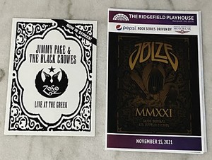 Ridgefield Playhouse Program: Led Zeppelin Evening + Page & Crowes Promo Card