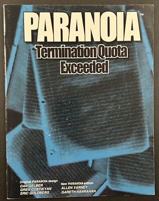 Paranoia RPG  Termination Quota Exceeded  MGP6670 2009 PB used good