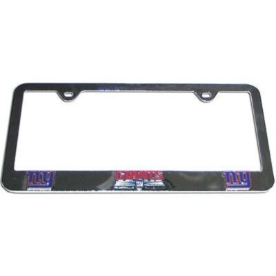 New York Giants 3-D Chrome Plated Metal License Tag Frame