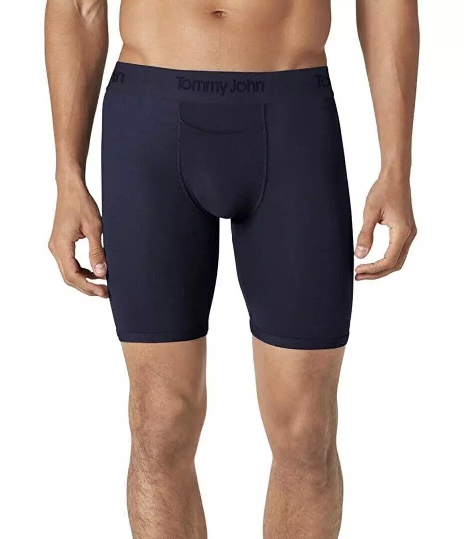 TOMMY JOHN SECOND SKIN 8-INCH BOXER BRIEF MEN'S UNDERWEAR DRESS BLUES SIZE S