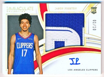 2021-22 Immaculate Jason Preston Gold Premium Patch Auto Rc #PPA-JSP (01/10)