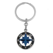 Galaxy GSPC40 Steel Men's Keychain with Black  Blue Detail