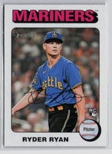 2024 Topps Heritage White Border - Rookies #326 Ryder Ryan (RC) Mariners