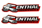 RENTHAL CHAINWHEELS SWINGARM STICKERS PAIR. HEAVY DUTY CR CRF RMZ KXF KX YZ YZF