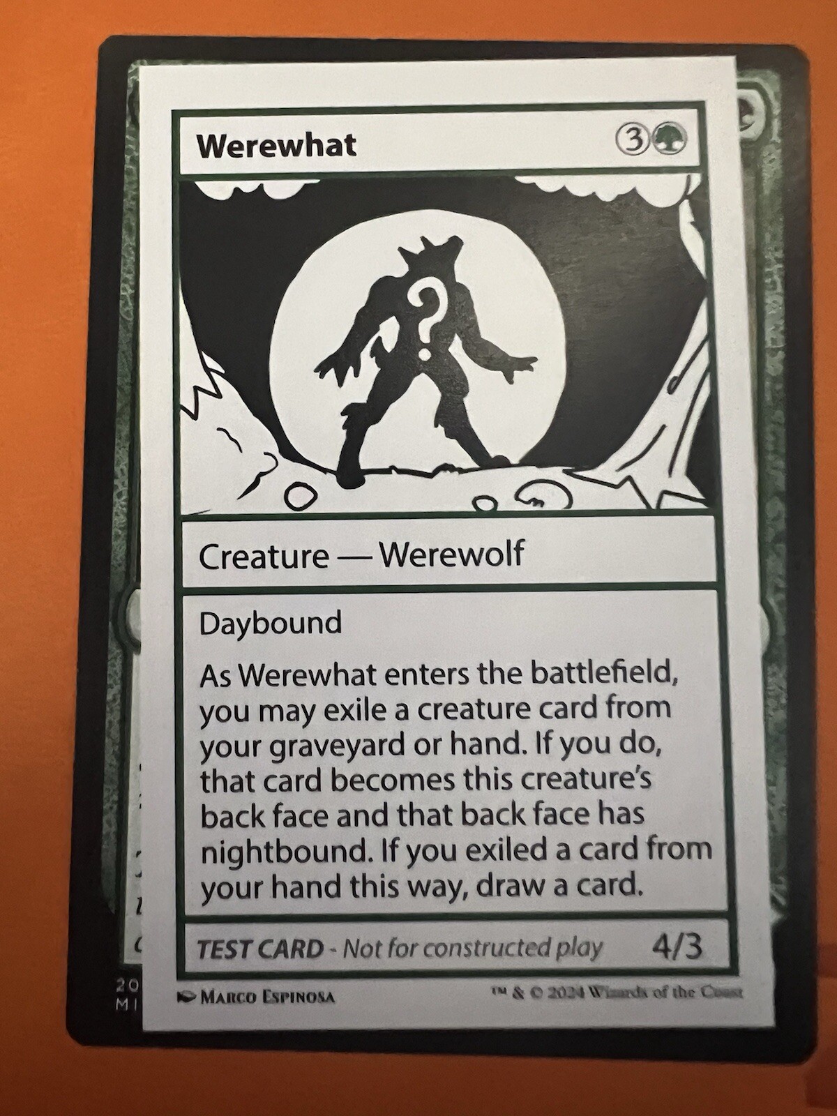 Werewhat Playtest MTG Mystery Booster 2 MB2 NM