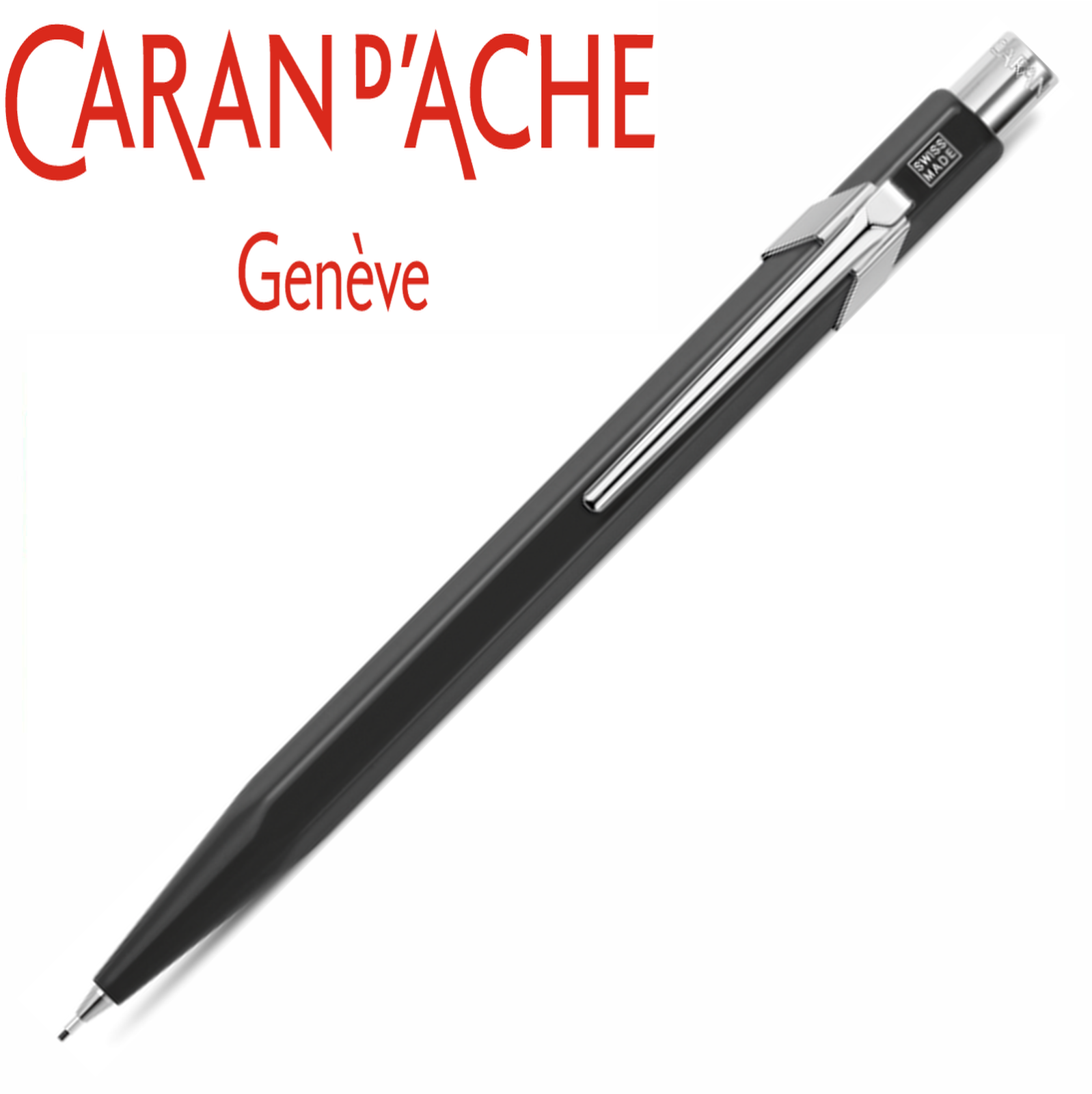 Caran d'Ache 844 Mechanical Pencil - Metal Classic Line - 0.7mm Lead - Black