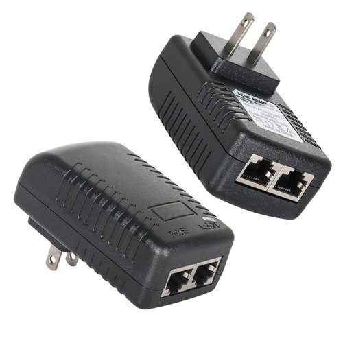 2PC POE Injector 48V 0.5A Power Over Ethernet Adapter For POE IP Camera Switch - Afbeelding 3 van 11
