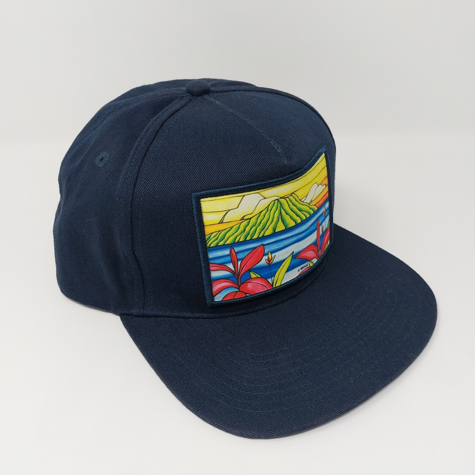 Heather Brown Art Large Patch Snapback Trucker Ha… - image 5