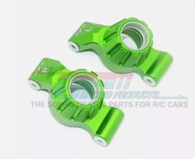 Bujes en C delanteros de aluminio GPM Racing + brazos de nudillos delanteros y traseros verdes: Maxx Foto 3 de 4