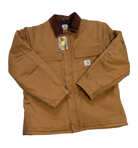NEW Carhartt Mens Brown Arctic Quilt Lined Duck C003-BRN LARGE REGULAR | eBay