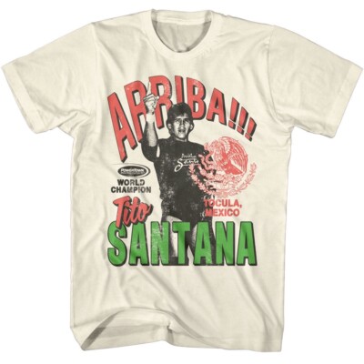 Powertown Tito Santana World Champion Men's T Shirt Arriba Wrestling Mexico