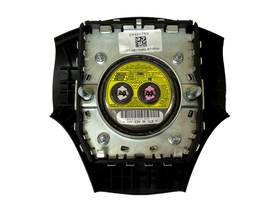 Airbag de roda de motorista Chevy Corvette 2011 2012 2013 preto 20981759 - Imagem 2 de 3