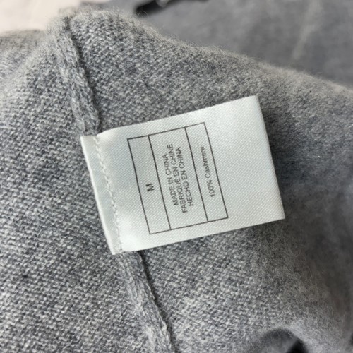 Quince Women Short Sleeve 100% Cashmere Sweater Top Size Medium Gray D004 -14 - Picture 6 of 15