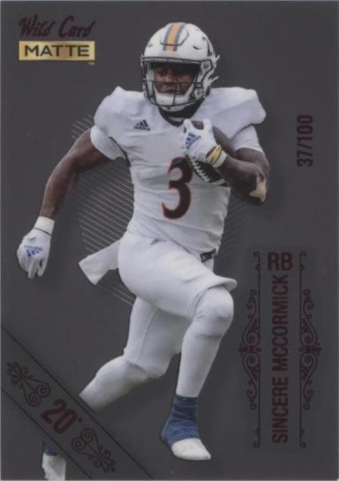 2022 Wild Card MATTE Sincere McCormick #MB-100 - 1 of 2